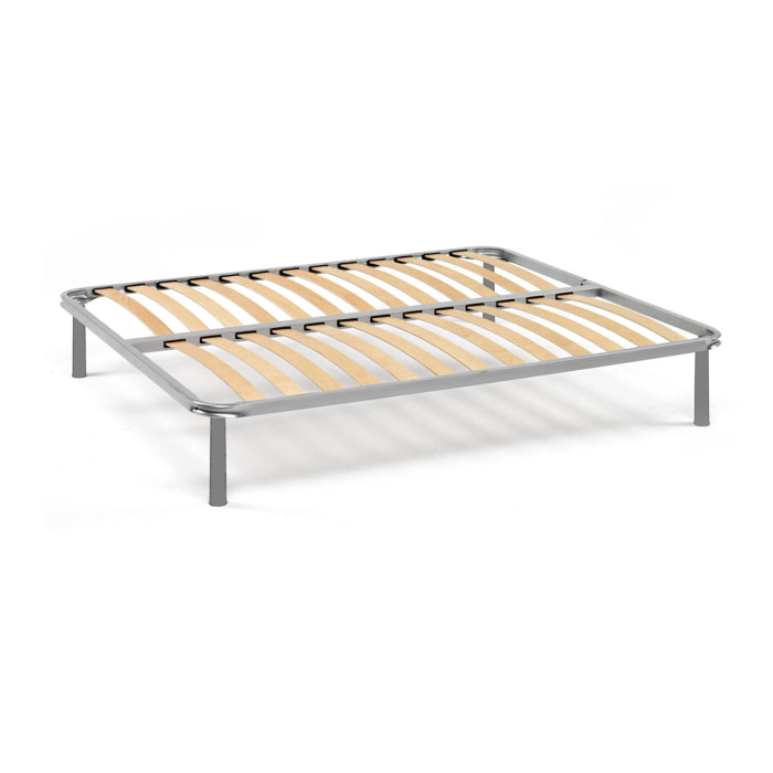 Rete letto matrimoniale Alga, Rete ortopedica in multistrato di betulla a 14 doghe, 100% Made in Italy, cm 180x200h 34