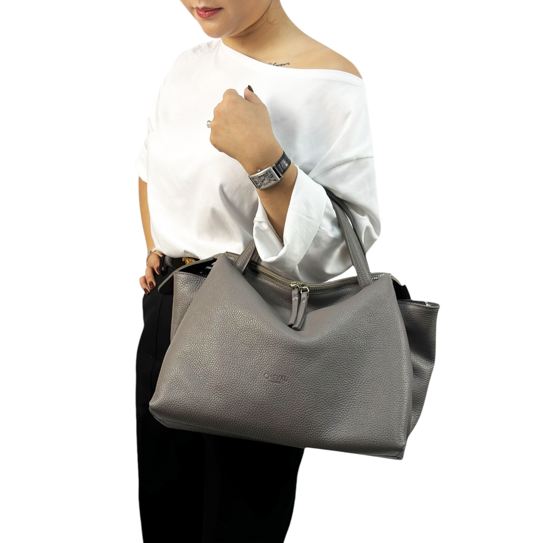 Bolso de mano Cheval Firenze Algedi Gris