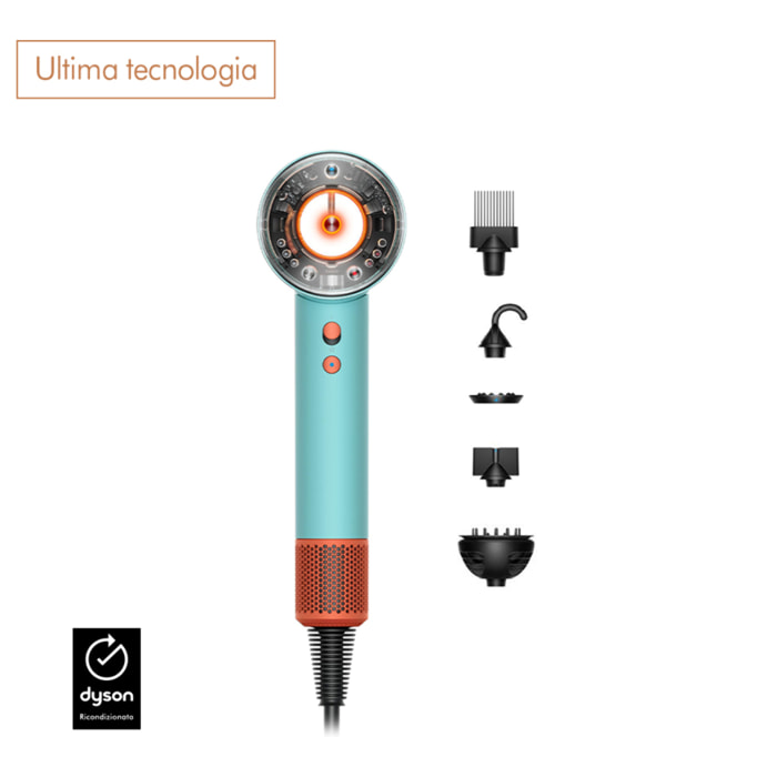 Phon Asciugacapelli Dyson Supersonic Nural™ (acquamarina/tangerine) | Ricondizionato