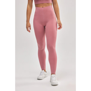Leggings sportivi a compressione lunghi e piatti in rosa