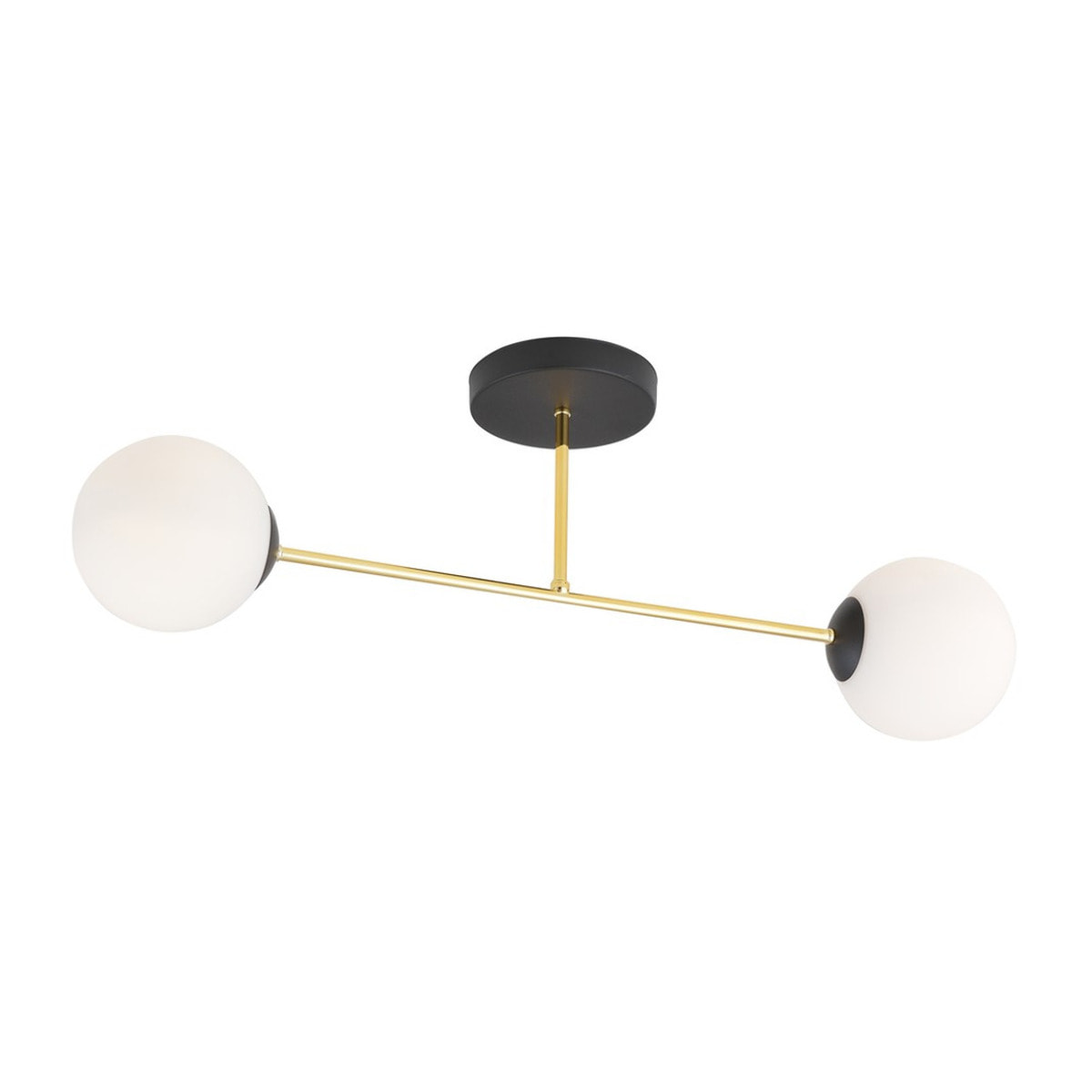 Lampada a sospensione MAGNUM in oro e vetro opalino