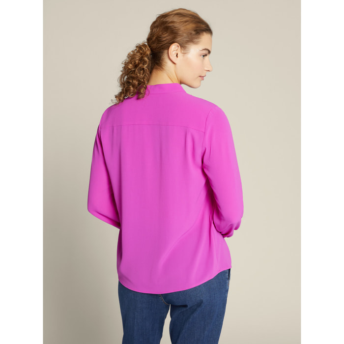 Elena Mirò - Blusa con fruncidos - Fuchsia