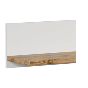 Etagère murale blanche et effet bois L160cm - ENORA