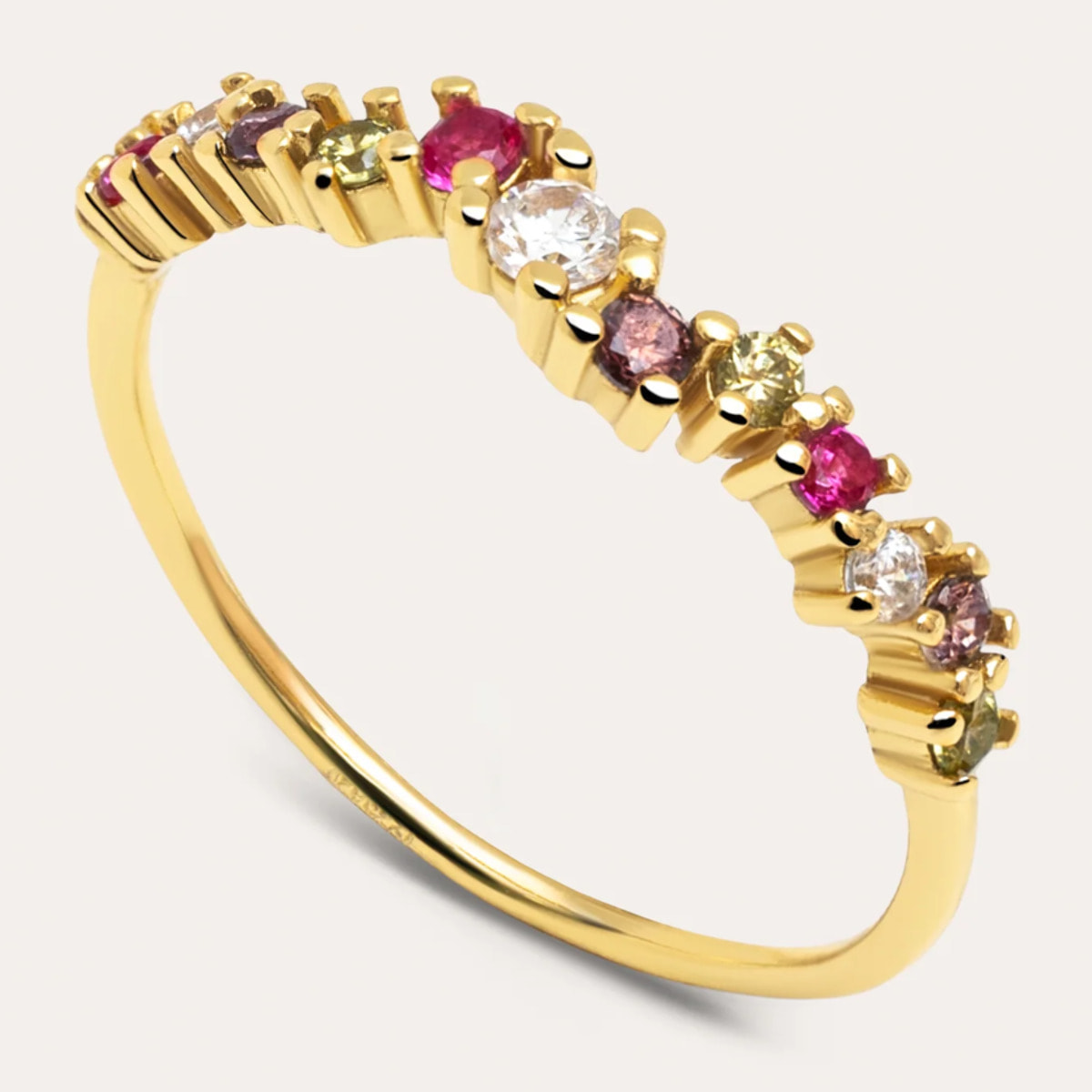 Anelli Stellar Colors Argento Placcato Oro