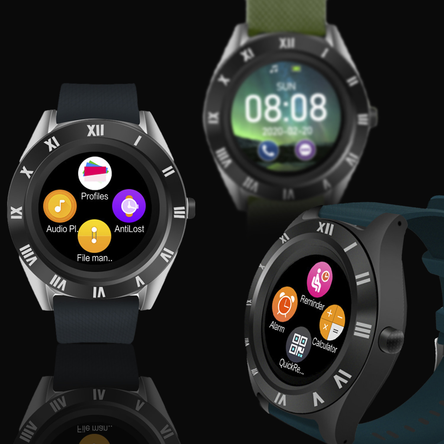 Smartwatch M11 multifunzione con fotocamera, contapassi, avviso di chiamate, notifiche. App per Android. Opzione SIM e micro SD.