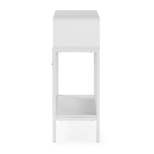 Mesa consola Auri 2 cajones color Blanco
