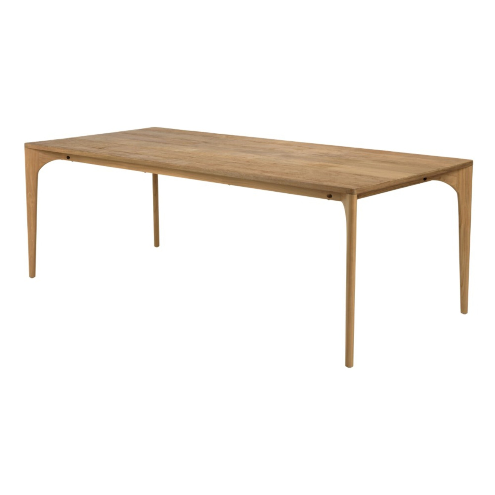 MAXENCE - Table à manger rectangulaire 220x100cm en teck recyclé