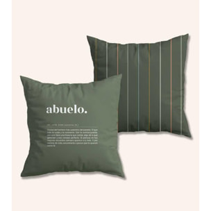 Funda de cojín "Abuelo. Definición" Verde