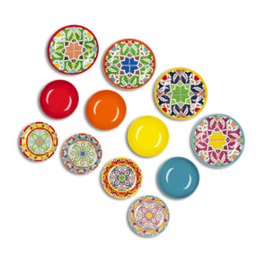 Servizio piatti 12 pezzi Excelsa Bazar Medina, porcellana multicolore
