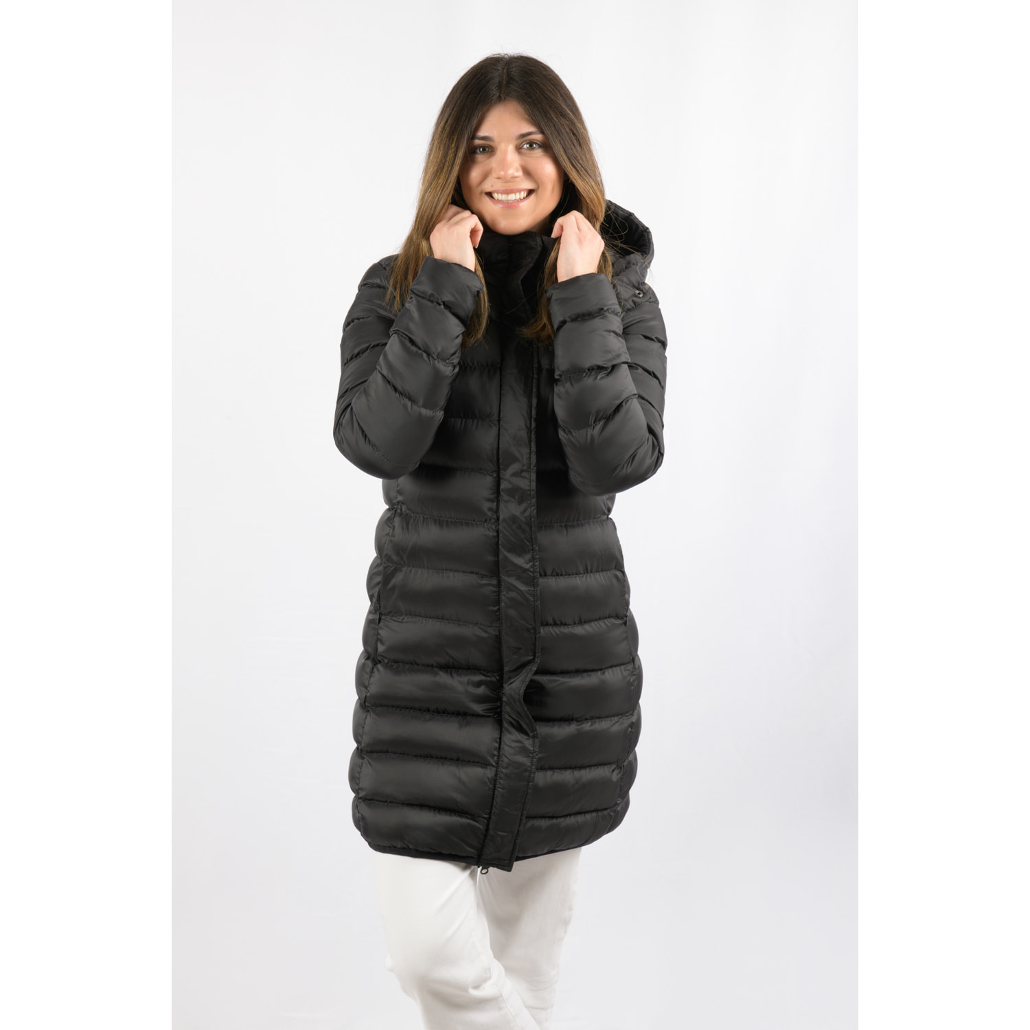 Chaqueta Munich Long Jacket marca ECOON - Negro