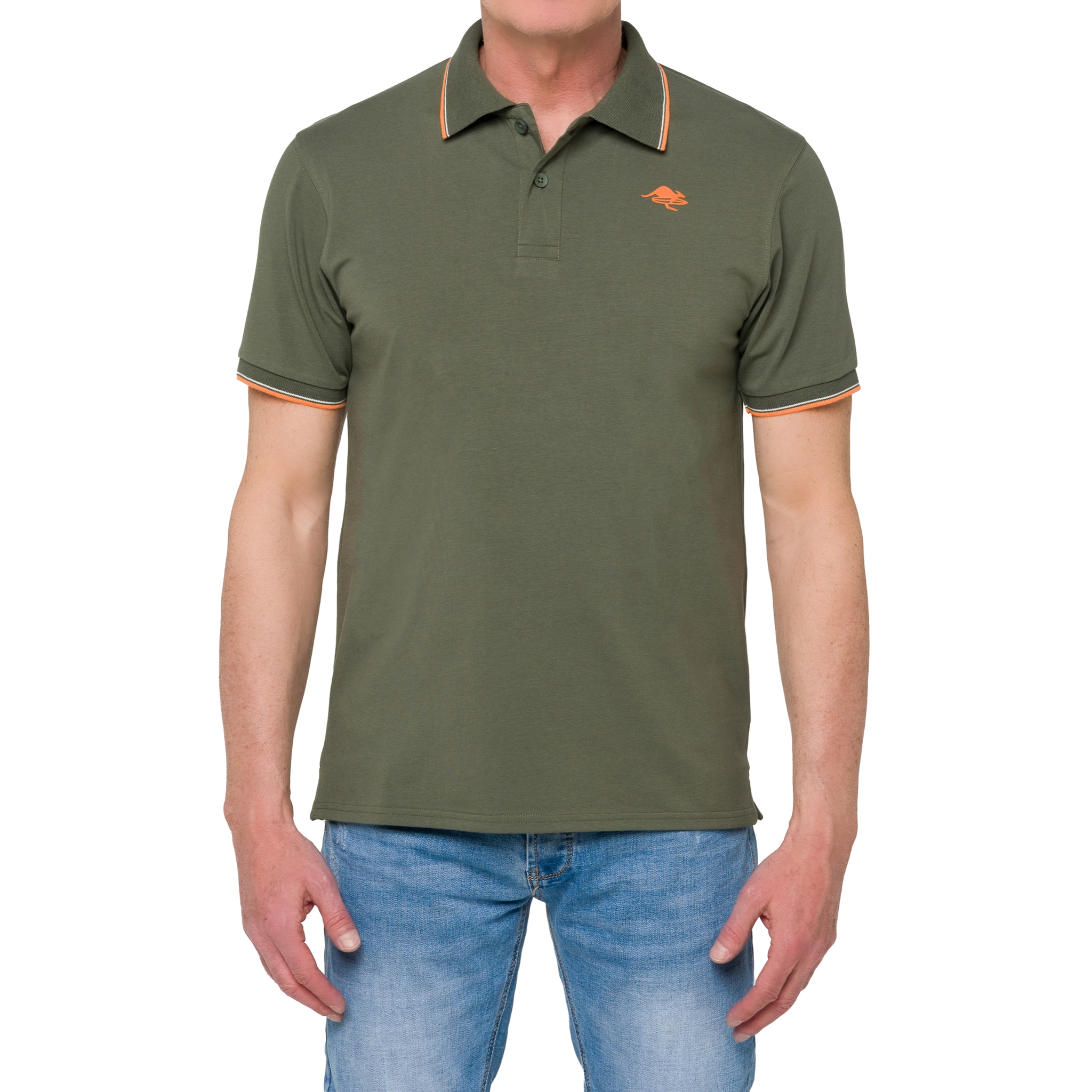 Polo con righine Hot Buttered Amak verde.