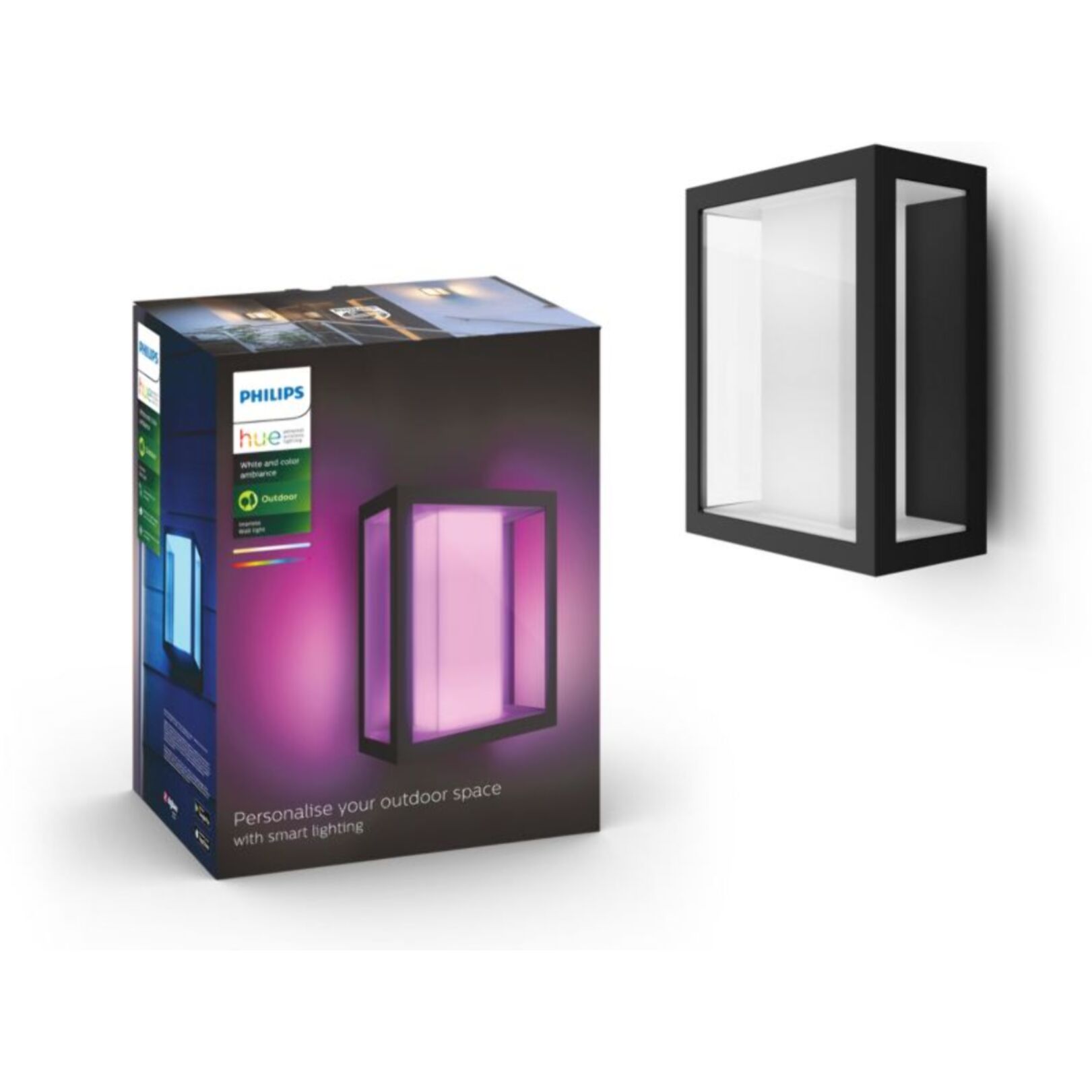 Lampe connectée PHILIPS HUE W&C IMPRESS Grand Modèle Noir Ext