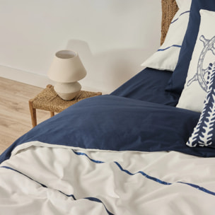 Housse de couette réversible en popeline 80 fils Marino-Ibiza