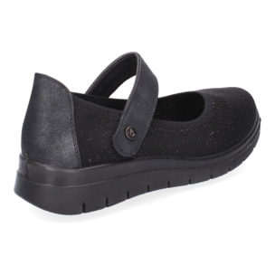 Zapatilla Plana Comoda para Mujer, Material Elastico, Cierre de Velcro