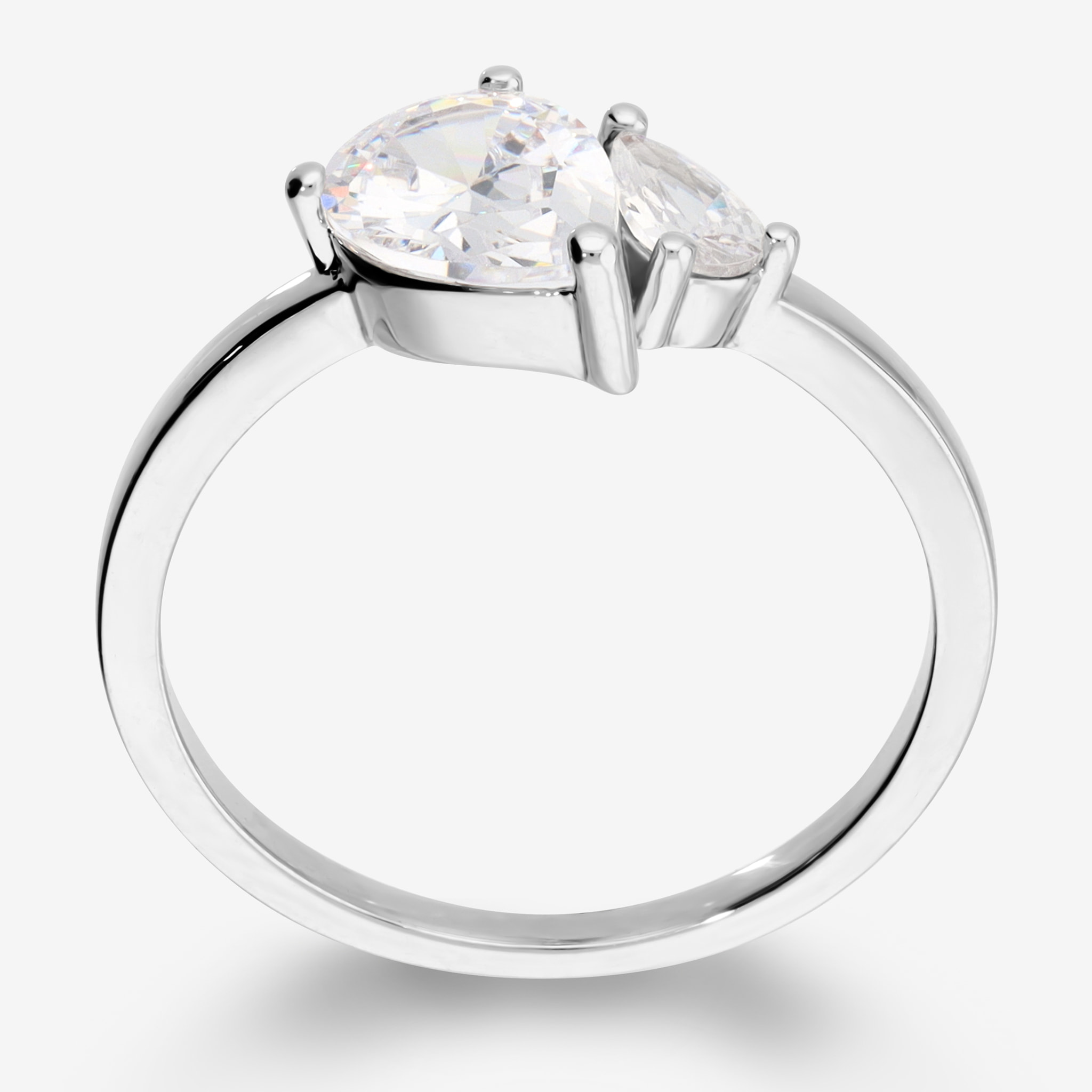 Anello Contrarié con Doppia Pietra a Goccia