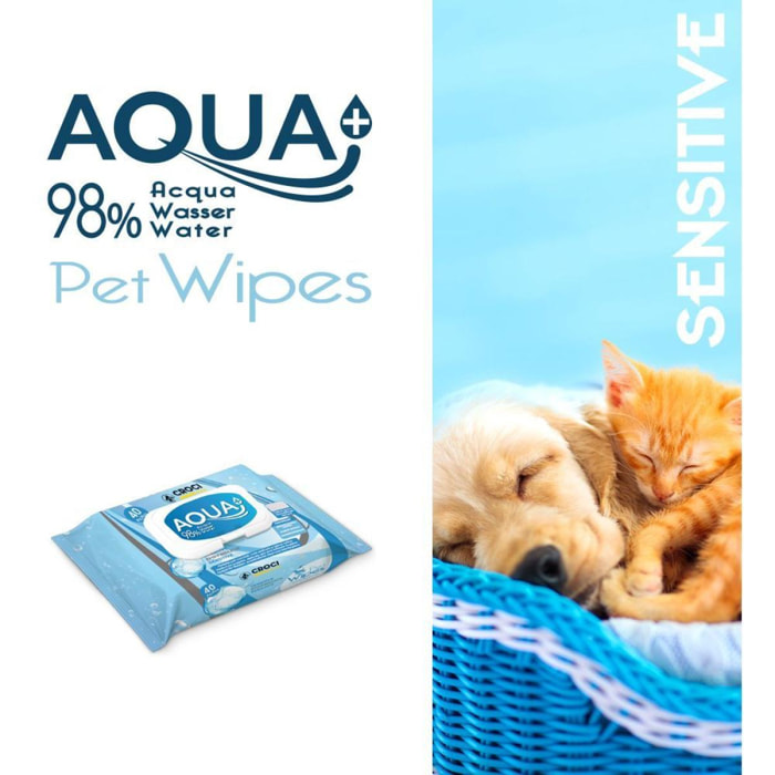 Salviette per animali umidificate - Aqua+ - Croci