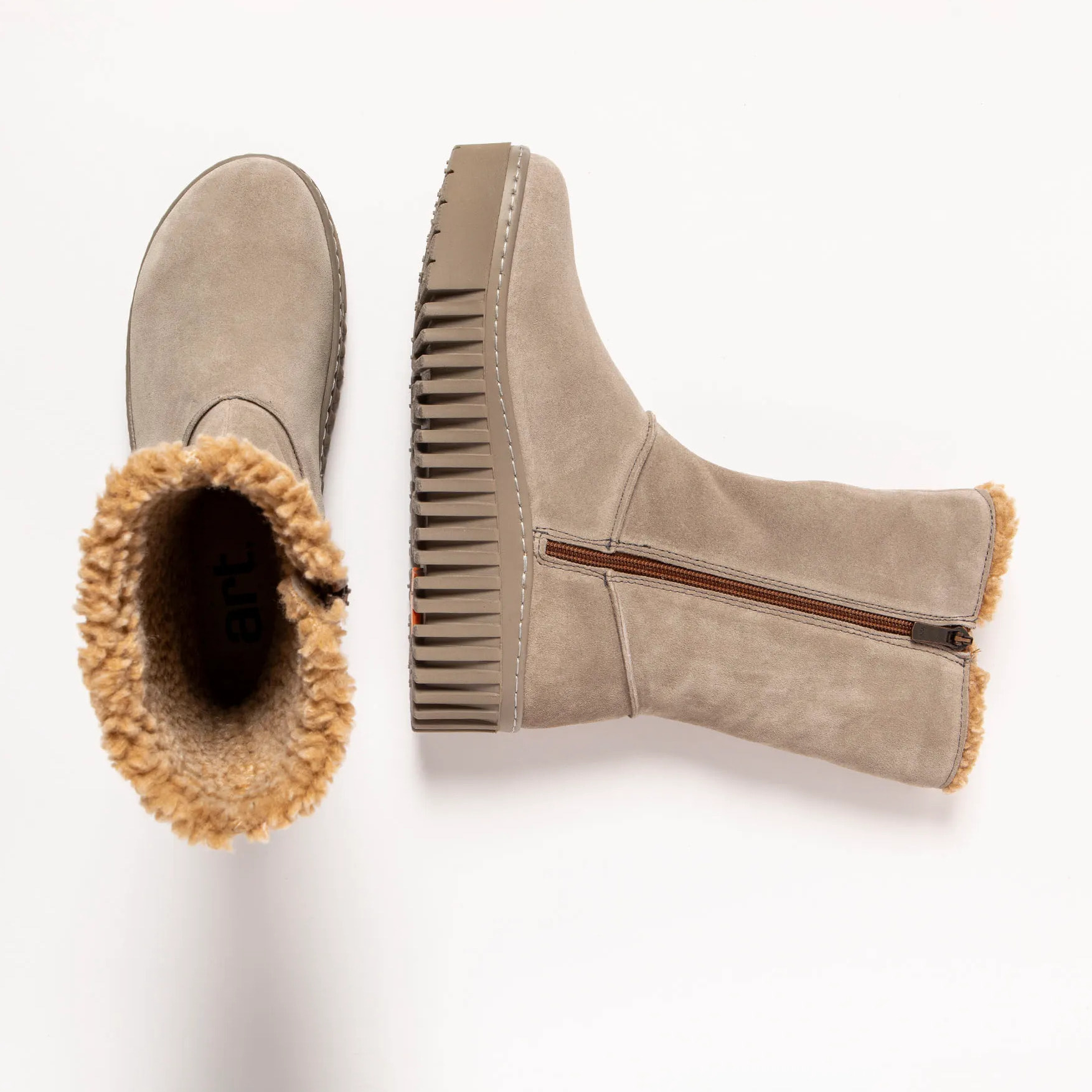 Botines 1511 SILK SUEDE TAUPE/BRIGHTON color Taupe