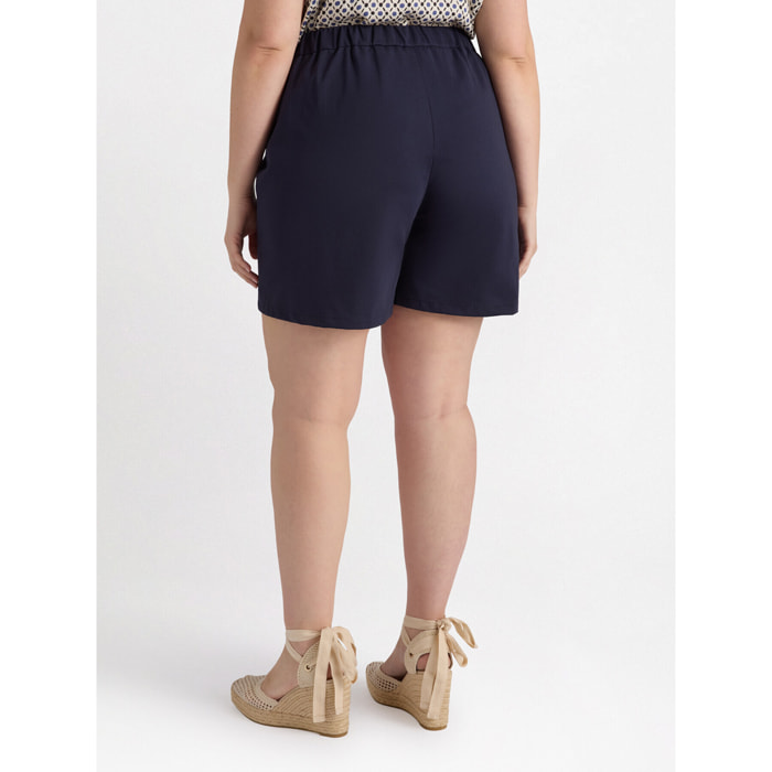 Fiorella Rubino - Falda pantalón cruzada mini - Azul