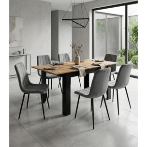 Tavolo allungabile Craft rovere e nero