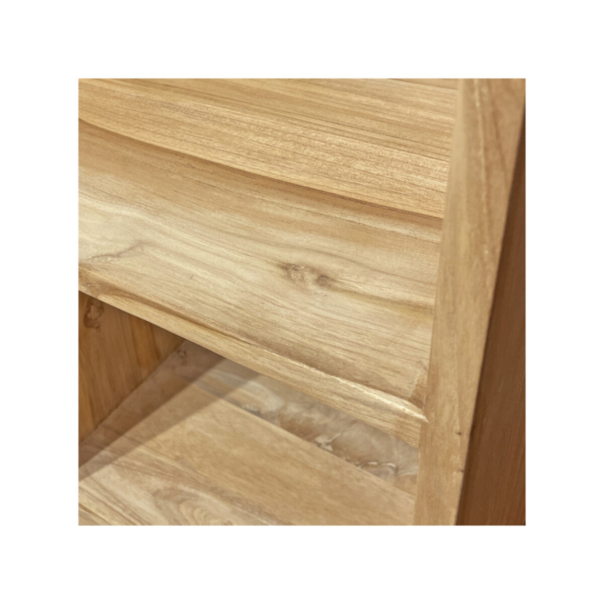 Etagère 2 cases cubes de rangement 137 x 47 cm bois de teck massif - ROMA
