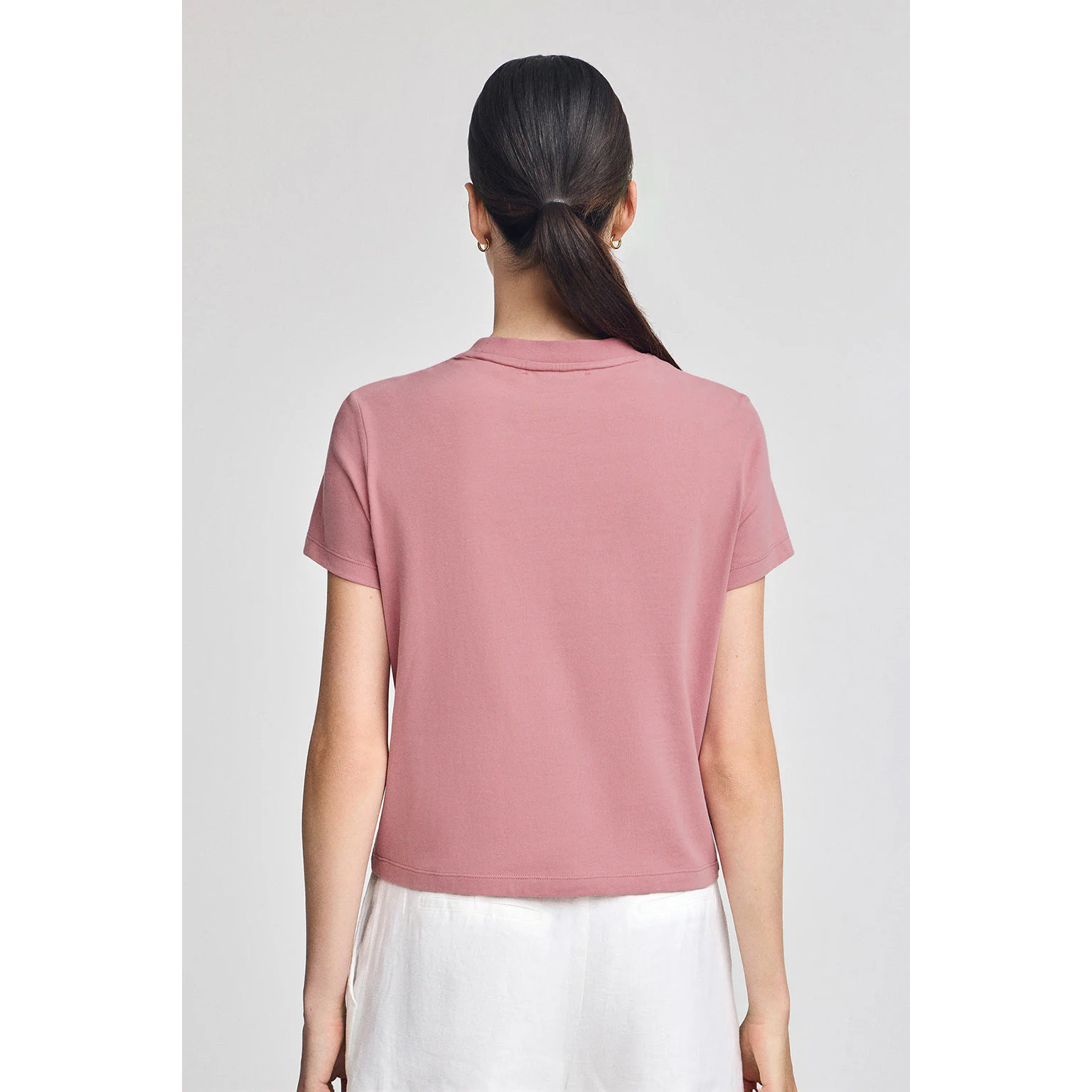 Maglietta Tori rosa cipria con logo Minimal Combo Polo Club