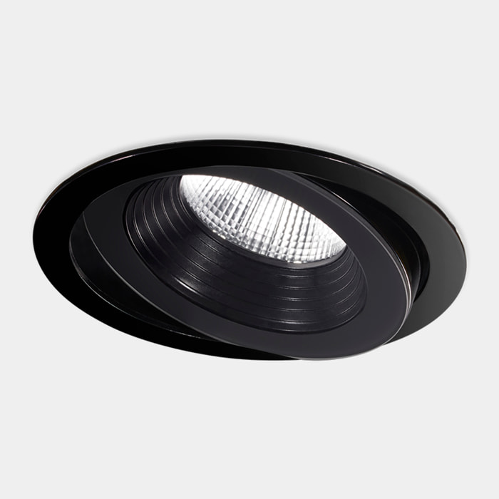 LEDS C4 Downlight IP66 Dako Adjustable ø100mm LED 7.5 Blanco cálido - 3000K ON-OFF Negro 502lm