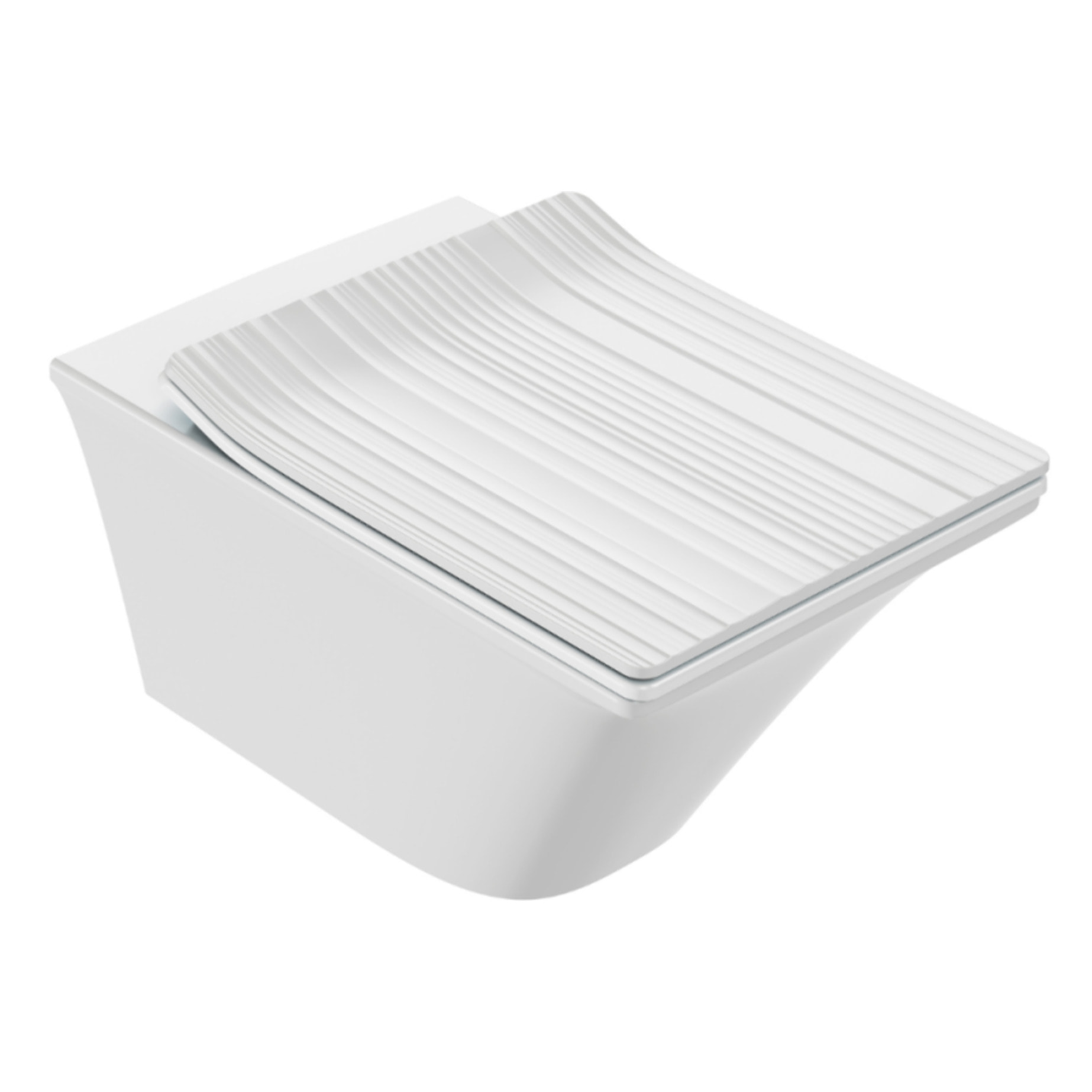 Cuvette WC suspendu sans bride Grands Boulevards avec abattant frein de chute extra-plat déclipsable