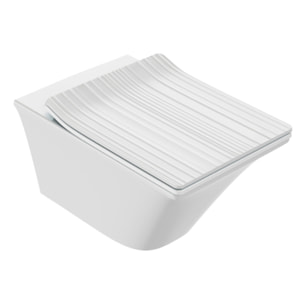 Cuvette WC suspendu sans bride Grands Boulevards avec abattant frein de chute extra-plat déclipsable