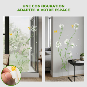 Stickers Muraux décoration adhésifs Fleurs pisenlits en coeurs
