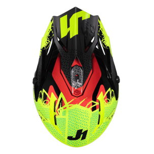 CASCO OFFROAD  J38 MASK FLUO YELLOW RED BLACK  JUST1