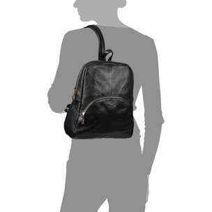 Monastier Bolso mochila Mujer.Piel auténtica Dollaro