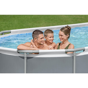 Bestway Piscine hors sol tubulaire ovale Bestway Power Steel 549 x 274 x 122 cm gris