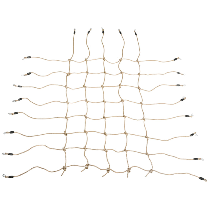 Filet d'escalade enfant PE filet à grimper 3-6 ans 1,5L x 2H m crochets acier galvanisé