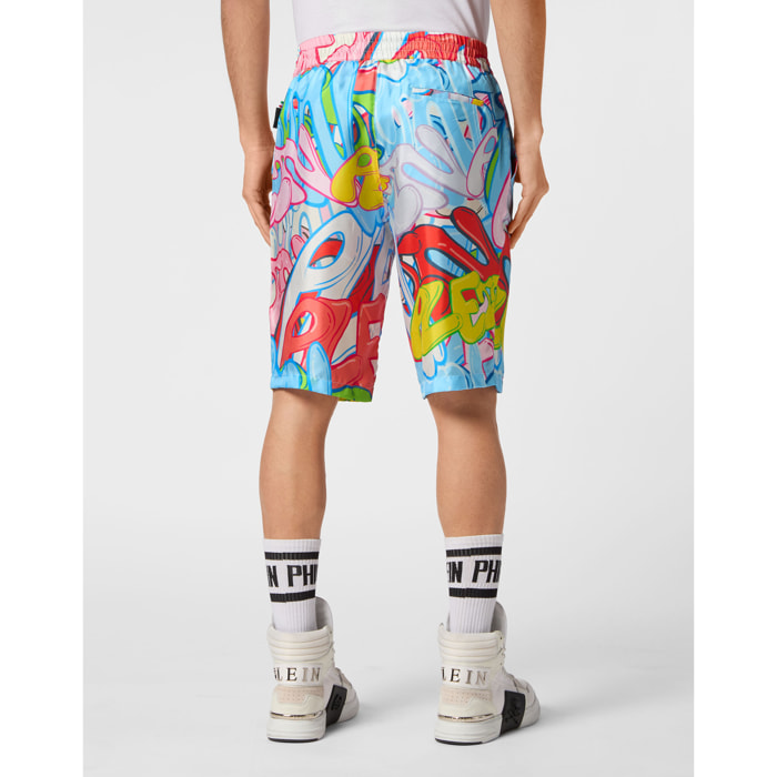 PHILIPP PLEIN Shorts BOMBING GRAFFITI