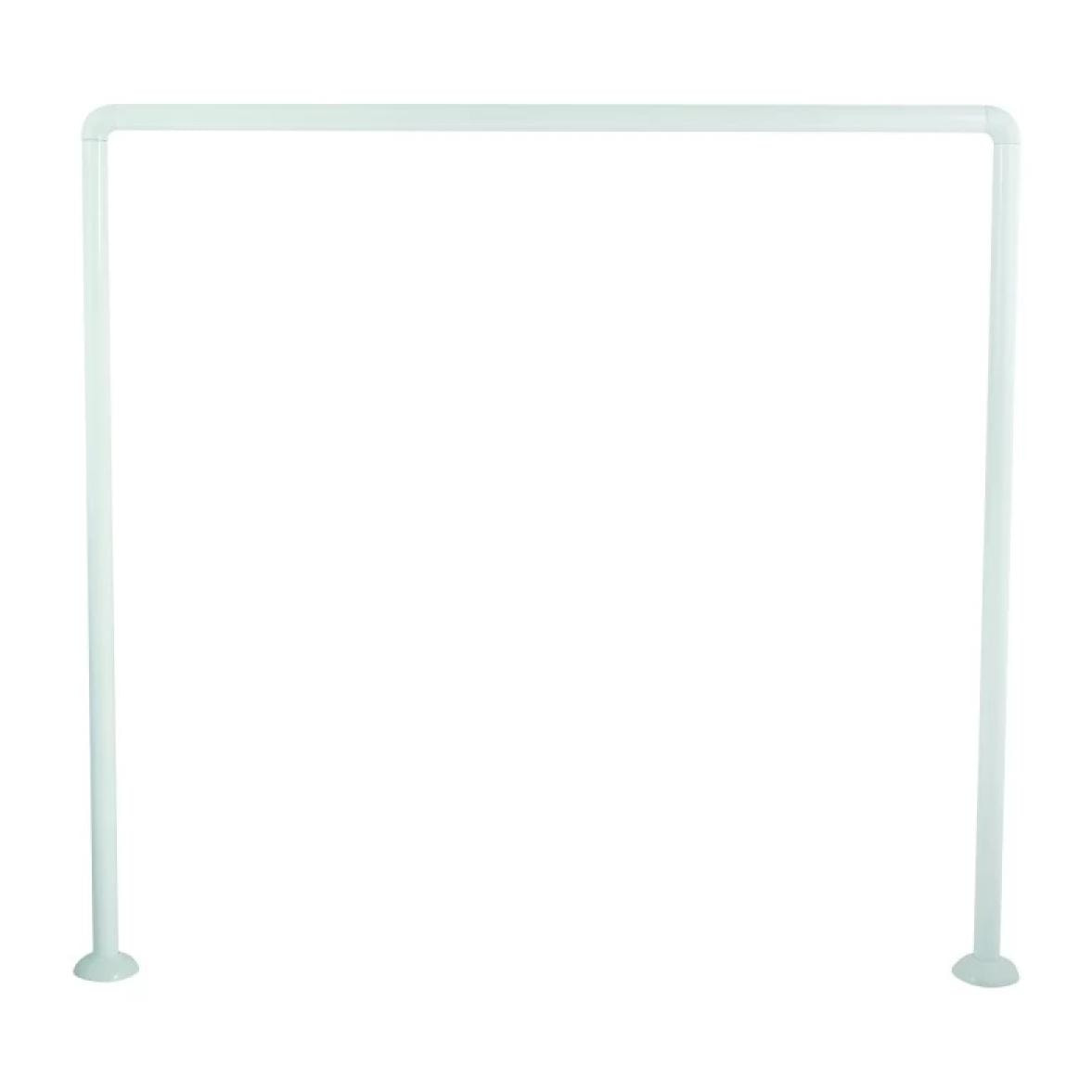 Barre tringle pour rideau de douche d'angle modulable à fixer en Alu 80x80x80cm Blanc MSV