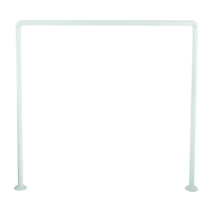 Barre tringle pour rideau de douche d'angle modulable à fixer en Alu 80x80x80cm Blanc MSV