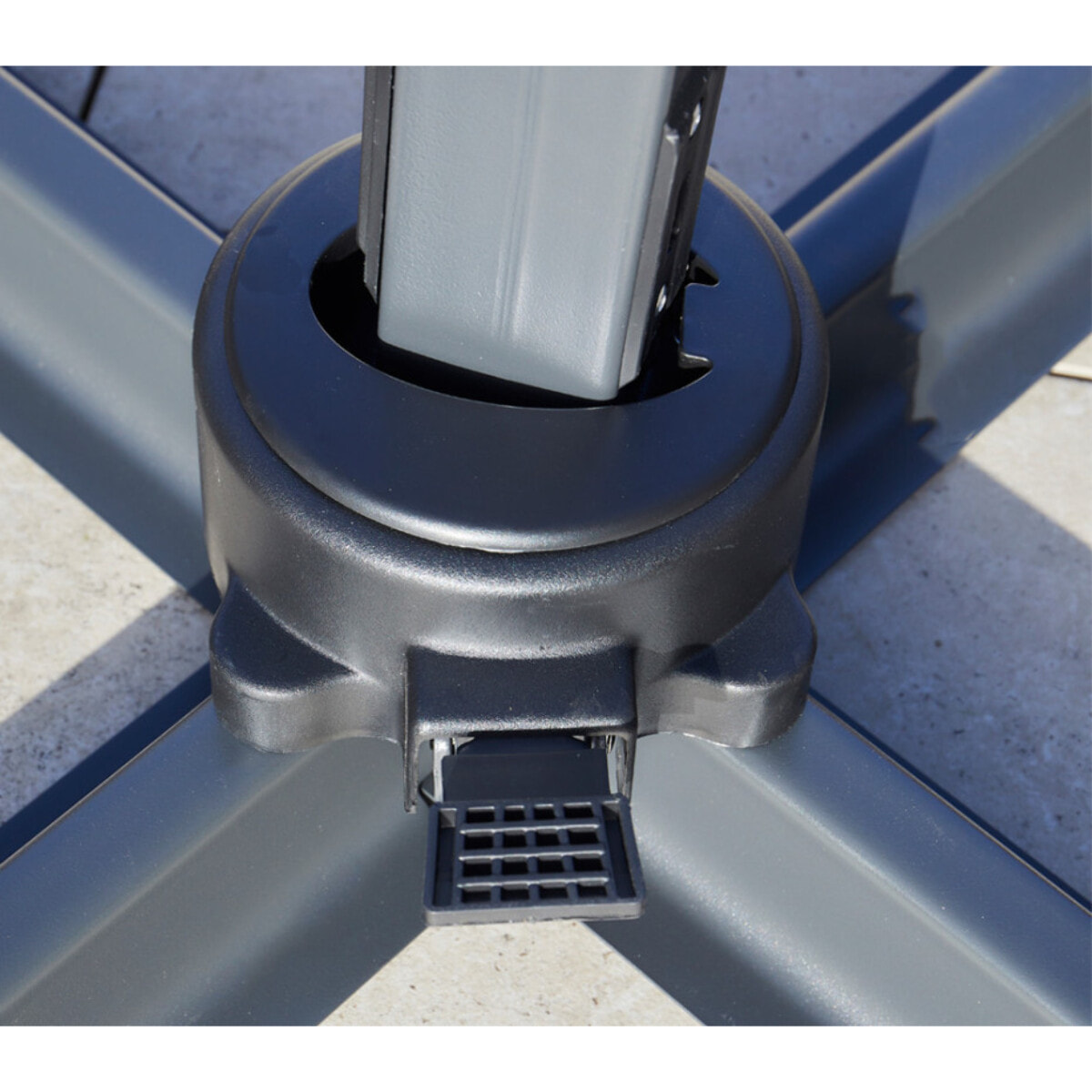 Parasol déporté 3x3m - gris anthracite - SUNKING