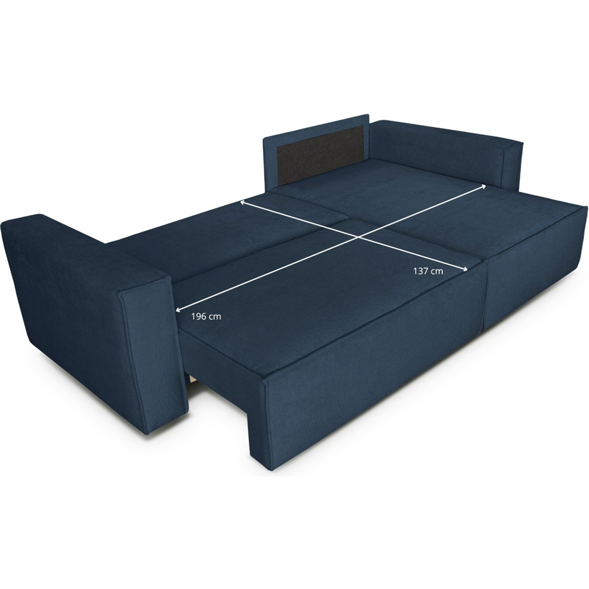 Canapé d'angle convertible 4 places en tissu chenille - LIVIA