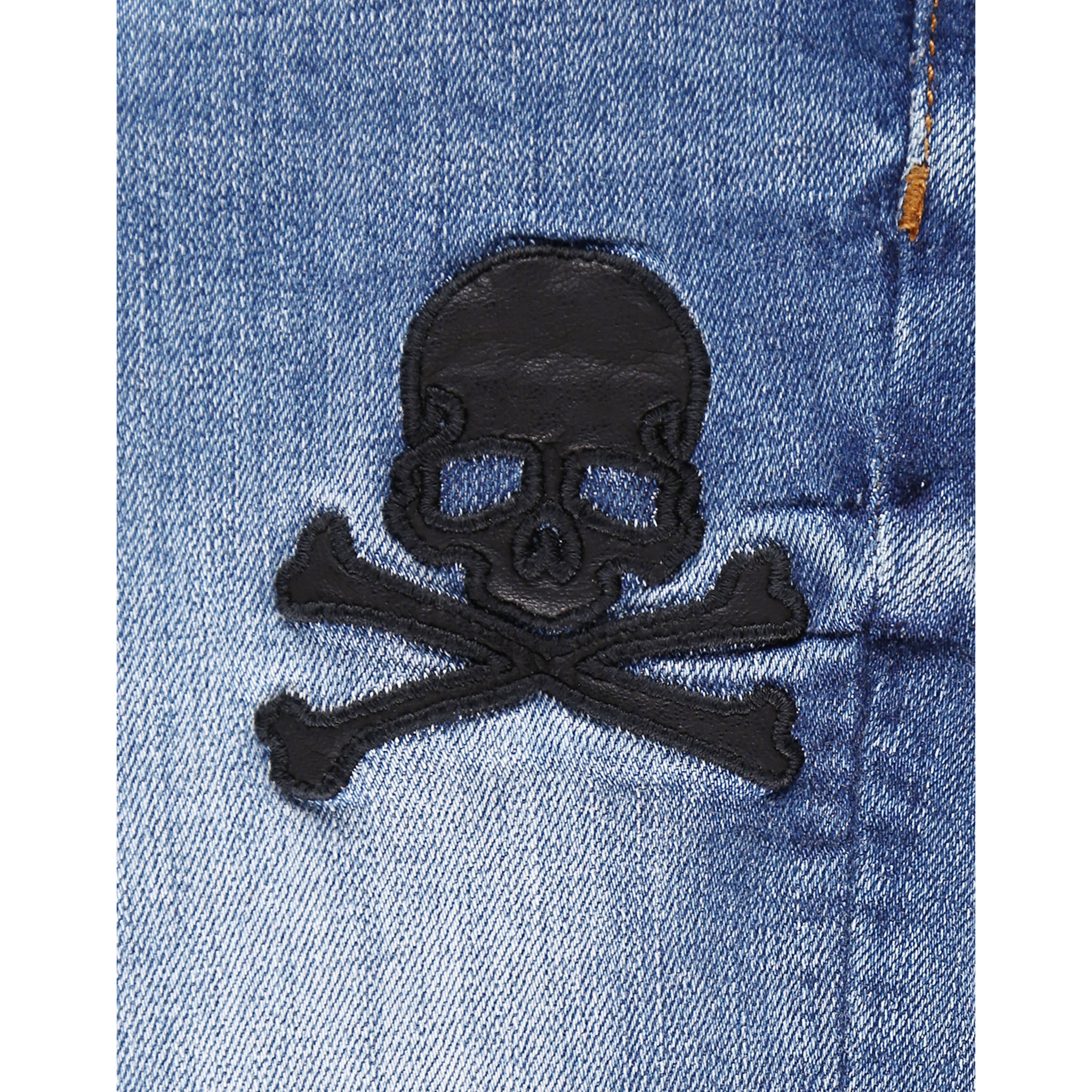 PHILIPP PLEIN Denim Trousers SKULL