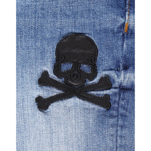 PHILIPP PLEIN Denim Trousers SKULL