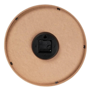 Well Home Reloj de Pared de Madera Aspecto Moderno color Marrón claro Ø38x5 cm