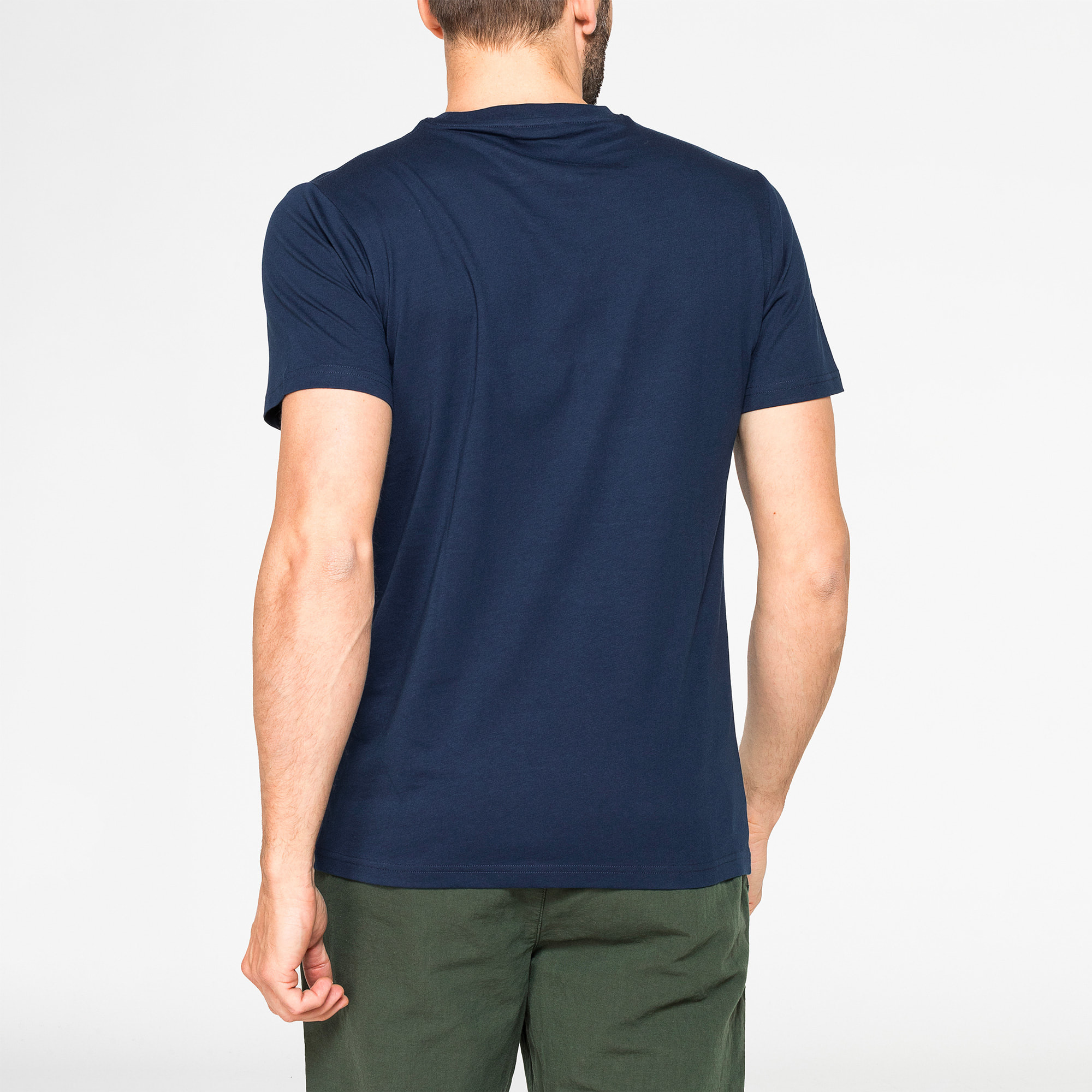 T-SHIRT GIROCOLLO IN COTONE TINTA UNITA