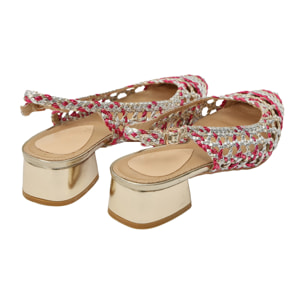Sandali intreccio - tacco 4,5 cm