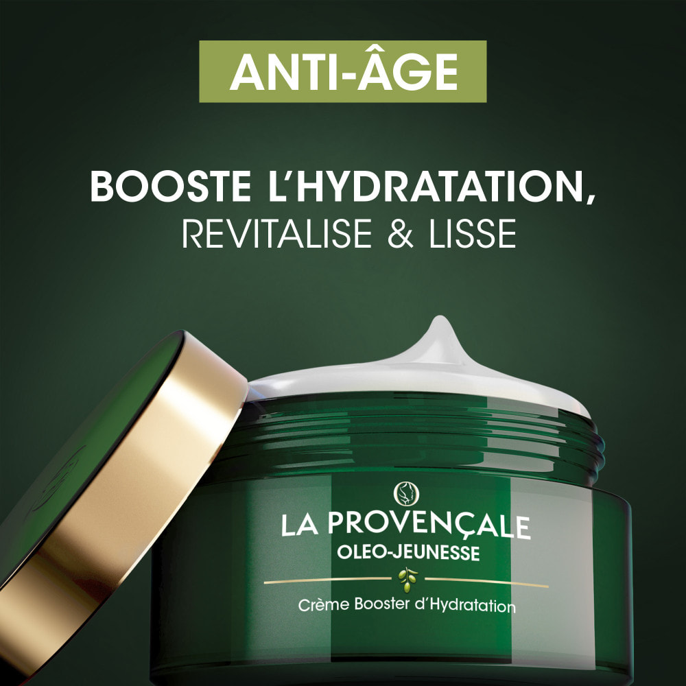 La Provençale Oleo-Jeunesse - Crème Booster d'Hydratation Anti-âge Certifiée Bio - Omégas d'huile d'Olive verte & Acide hyaluron