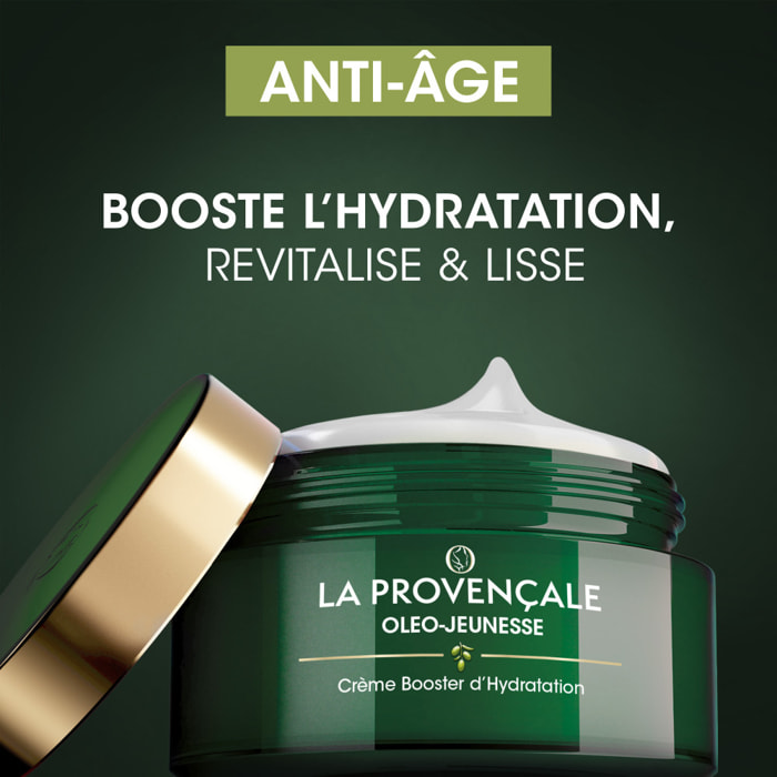 La Provençale Oleo-Jeunesse - Crème Booster d'Hydratation Anti-âge Certifiée Bio - Omégas d'huile d'Olive verte & Acide hyaluron