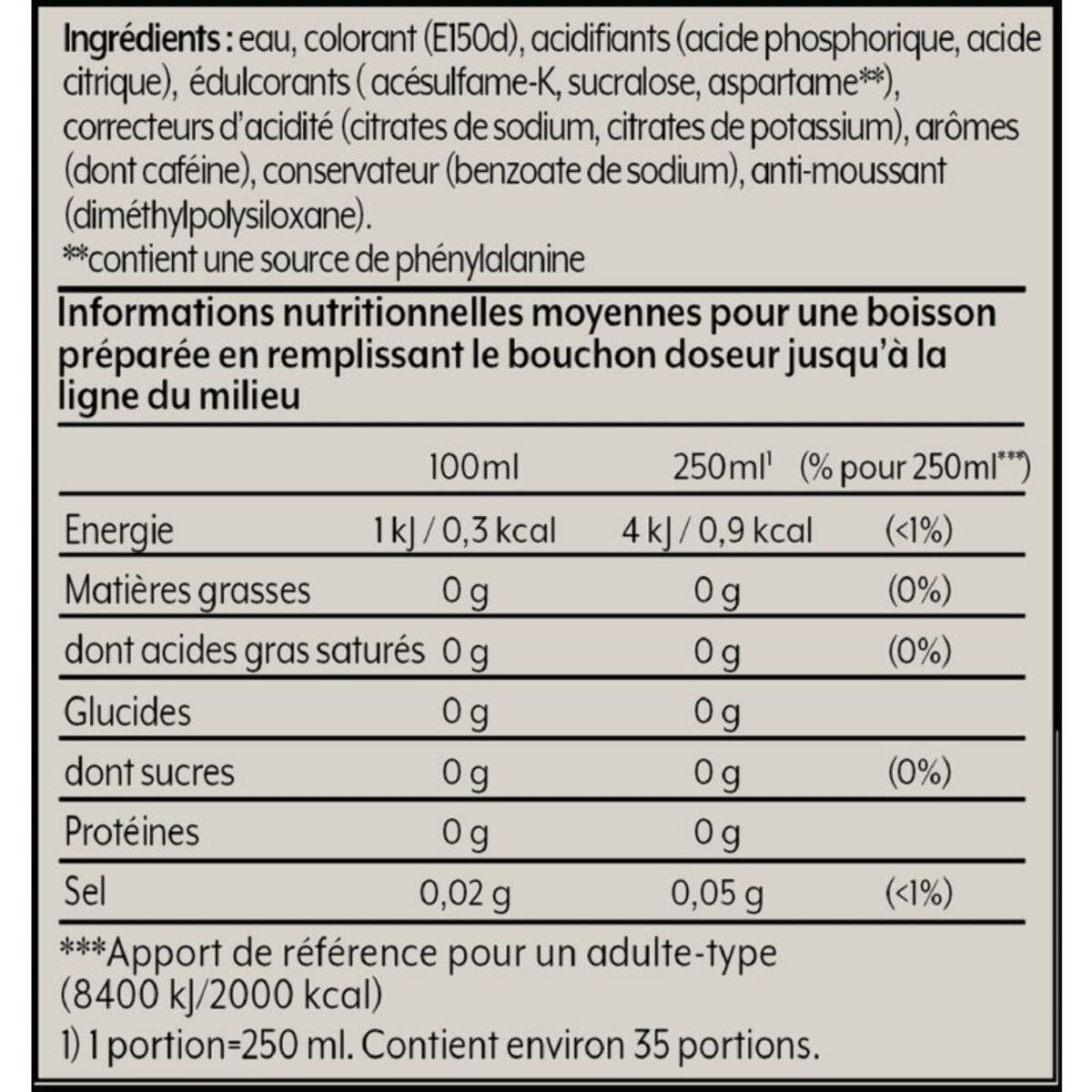 Concentré SODASTREAM PEPSI ZERO SUCRES 440ml