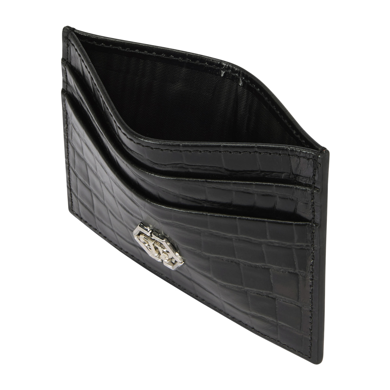 PHILIPP PLEIN Leather Card Holder Cocco