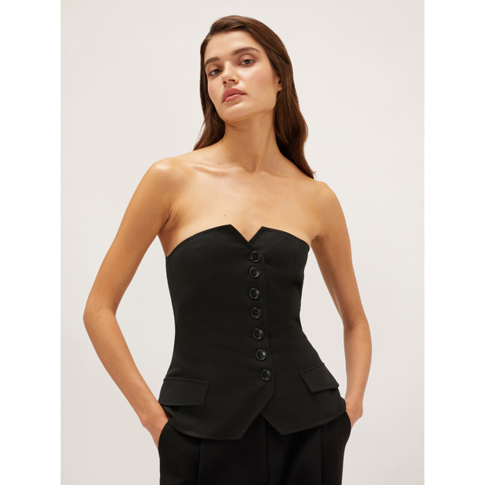 Motivi - Top bustier - Nero