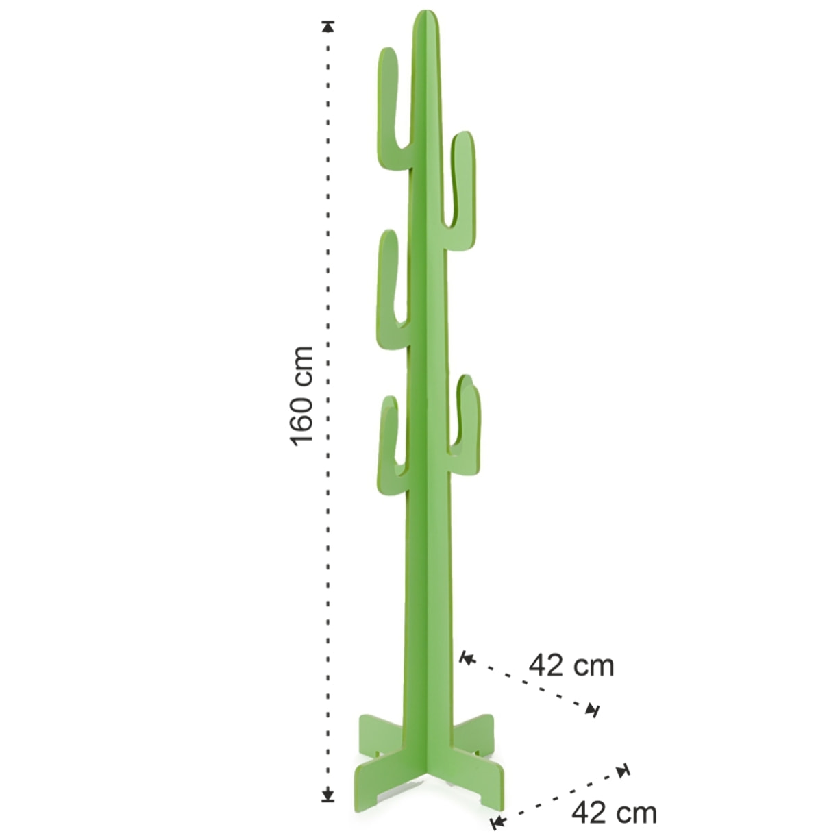Porte-manteau Tomasucci MEXICO, en MDF, vert, 42 × 42 × 160 cm
