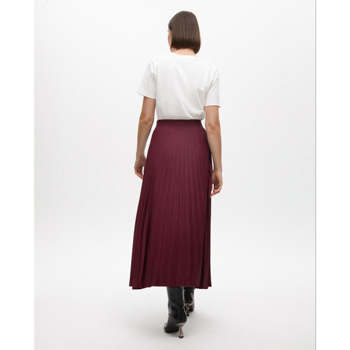 Gonna plissettata effetto cerato